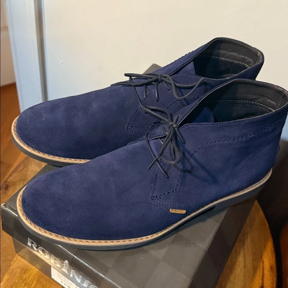 Men's Navy Blue Chukka Boots